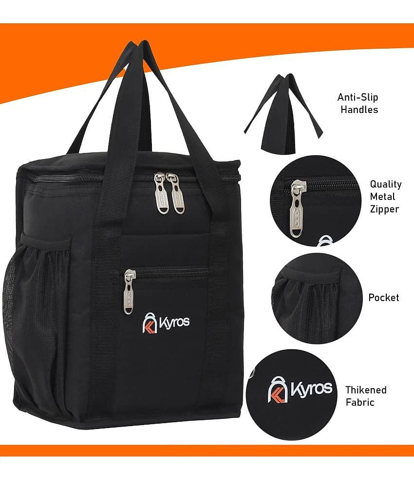 Kyros Black Polyester Lunch Bag Pack of 1 view 2