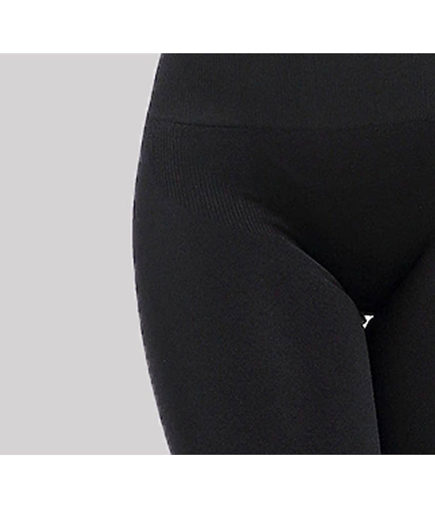 Tkeshto - Black Cotton Women's Trimming Tights ( Pack of 1 ) view 2