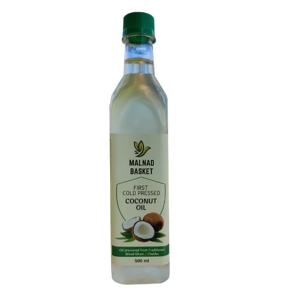 Malnad Basket's Cold Pressed Coconut Oil White 500 Ml