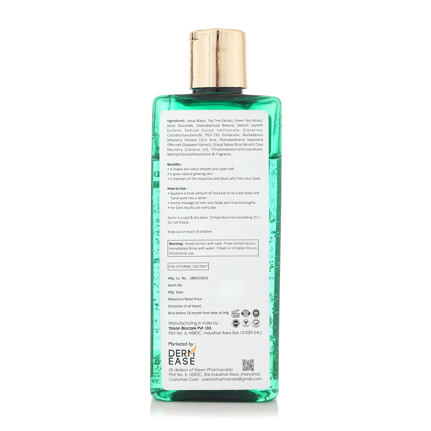Dermease Tea Ease Body Wash for Clean & Fresh Skin view 2