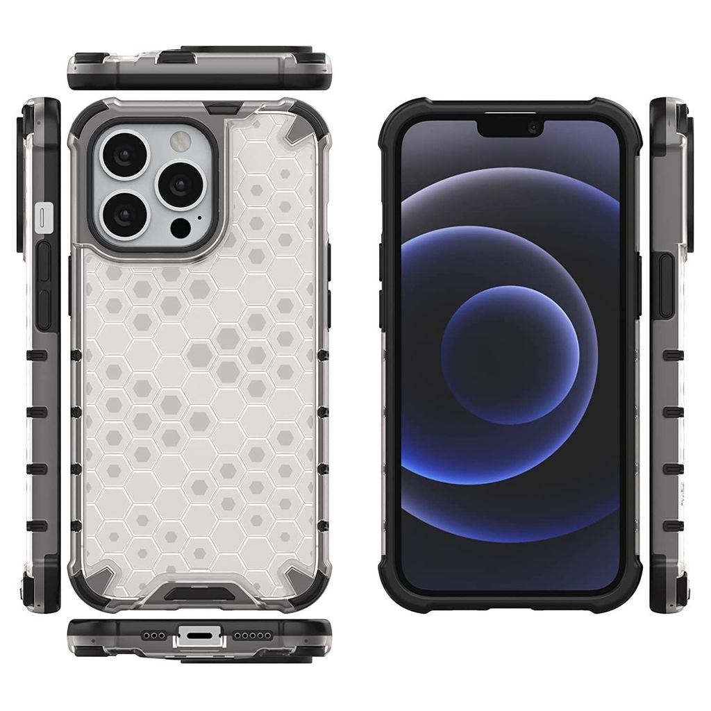 Faircost for Apple iPhone 14 Pro Hybrid Shockproof Back Cover Hard Outside Soft Inside- (Polycabonate::Transparent) view 2