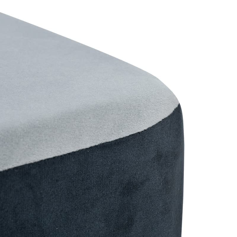 ShadowKart Sitting Stool Ottoman Pouffes for Living Room Sitting Bench Furniture Wooden Footrest Pouf Seat Puffy Foam Small Foot Stool for Office Home Decor, 16x16x18 Inch view 2