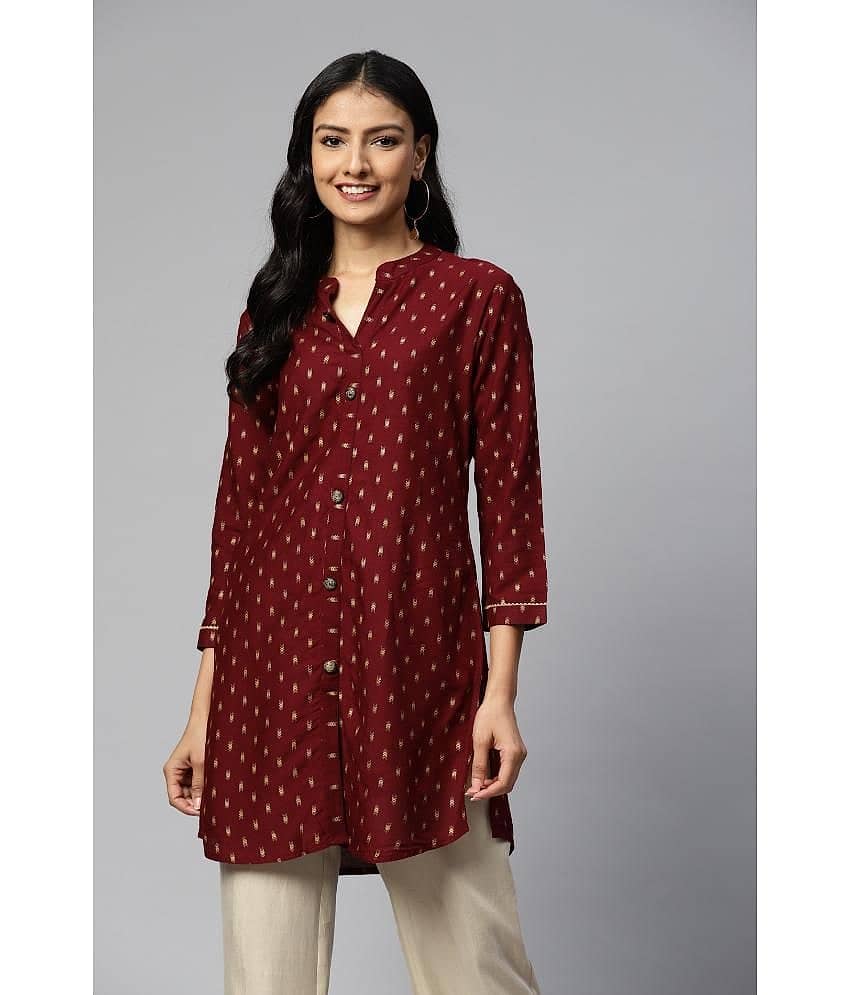 Rayon Short Kurti For Women (Pack of 1) view 2