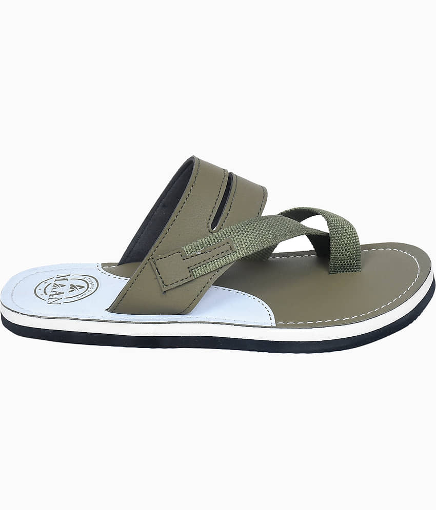 MAAN Green Men's Thong Flip Flop view 2