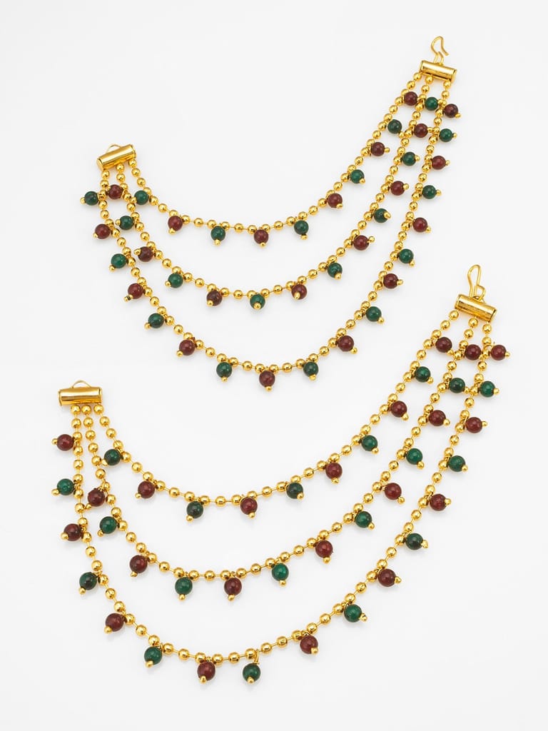 Morison Modern Jhumka Earrings with Chain Traditional with a Twist view 2