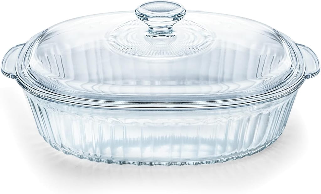 Glass Casserole Dish with Lid 1.5L Glass Baking Dishes Heat/Cold Resistant Large Casserole Dish with Handles Oval Shaped Casserole Dishes for Oven Microwave Safe, Glass Baking Dishes For Oven view 2