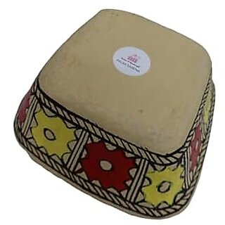 PALAK SAXENA Madhubani Painted Paper Mache Bowl Multicolor for Multipurpose view 2