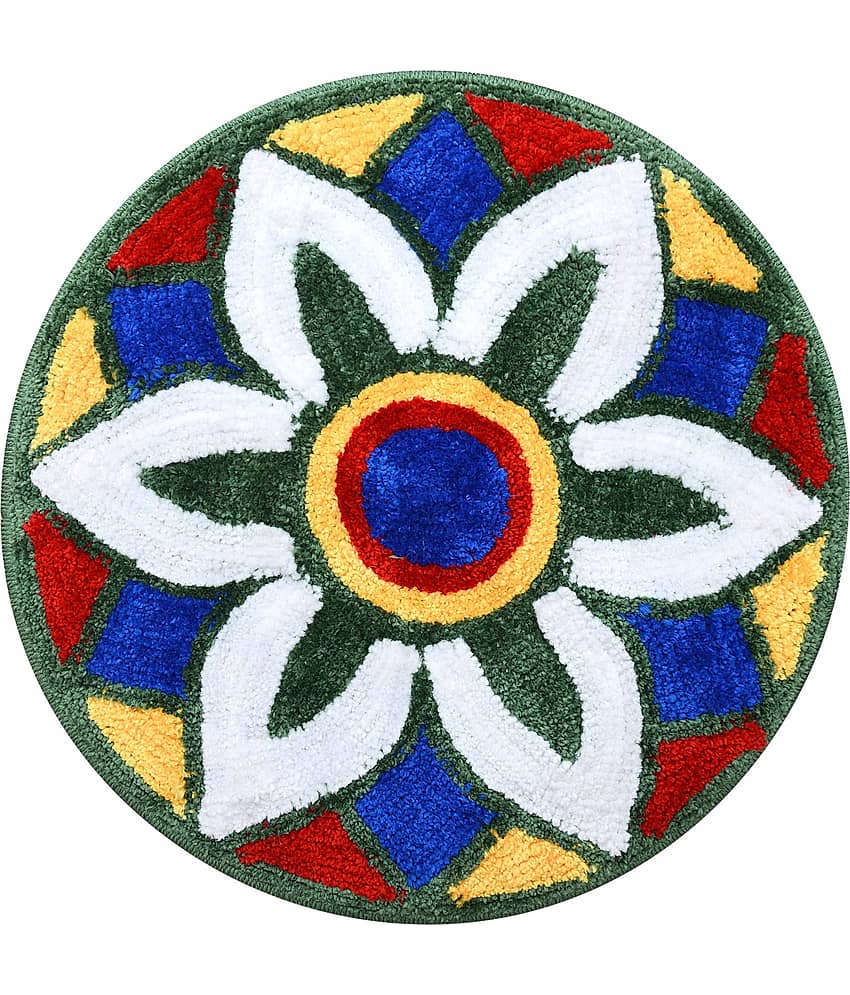 LADLI JEE Set of 1 Regular Polyester Door Mat ( 53 X 53 cm ) Green view 2