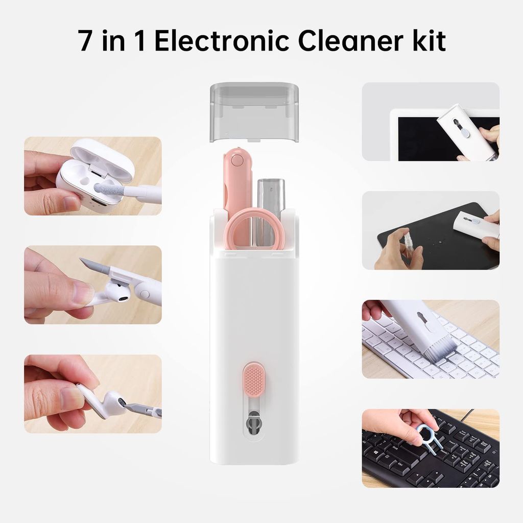 7 IN 1 KEYBOARD CLEANING BRUSH WITH GLASS CLEANER SPRAY view 2