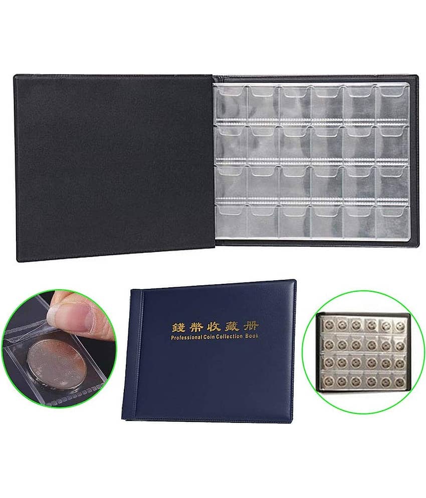 House of Quirk 240 Pockets Coin Holder Collection Coin Storage Album Book for Collectors, Money Penny Pocket,Plastic view 2