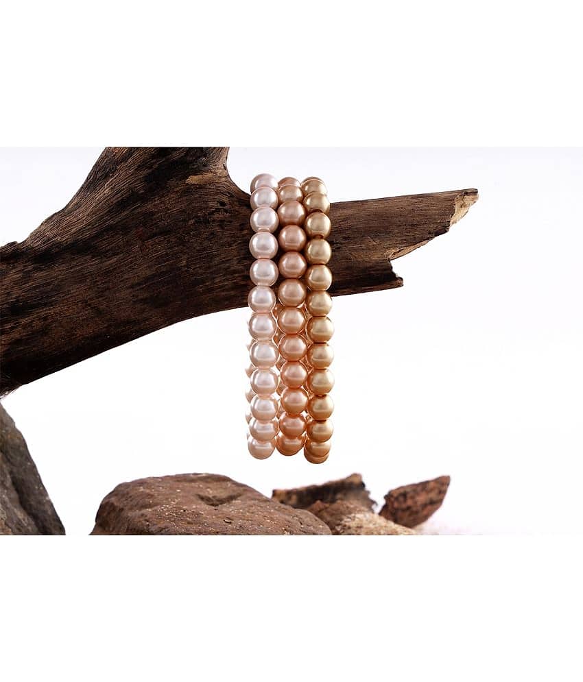 JFL - Jewellery For Less - Gold Bracelet ( Pack of 3 ) view 2