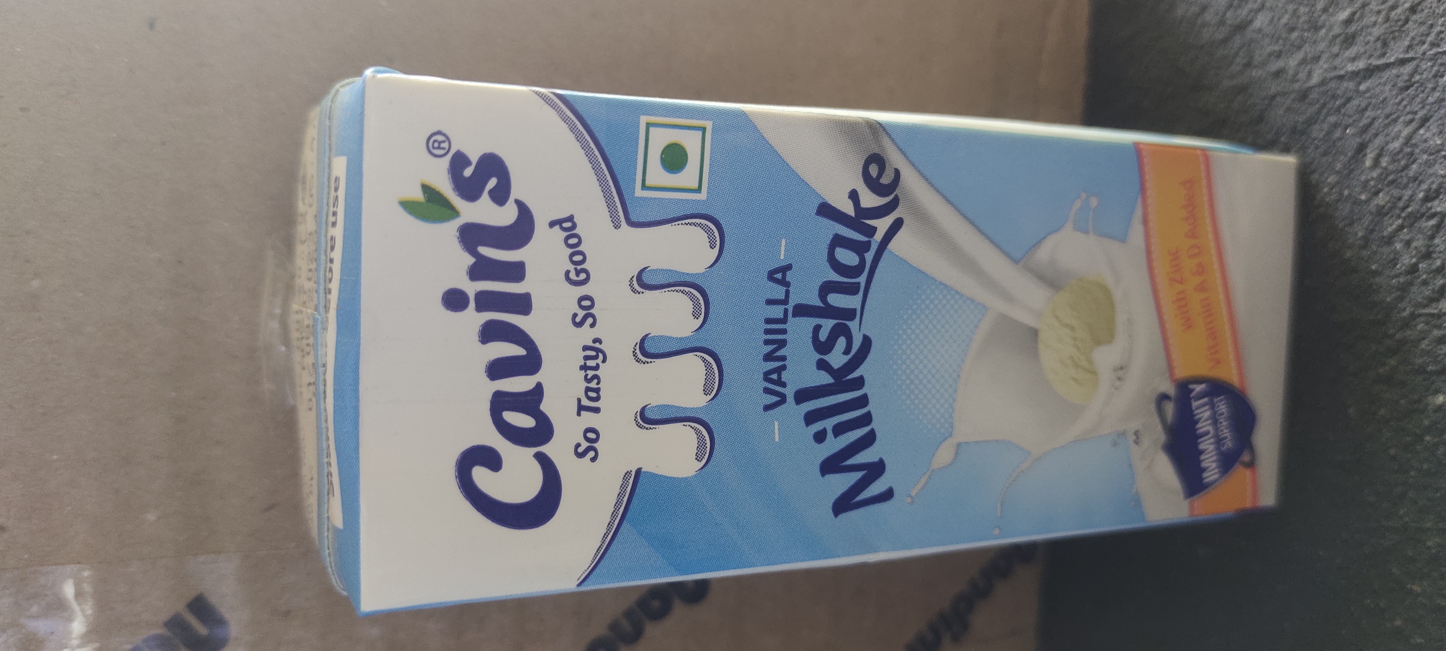 Cavins Vanilla Milkshake - With Zinc, Vitamin A & D Added, Immunity Booster, 200 ml Tetra Pack