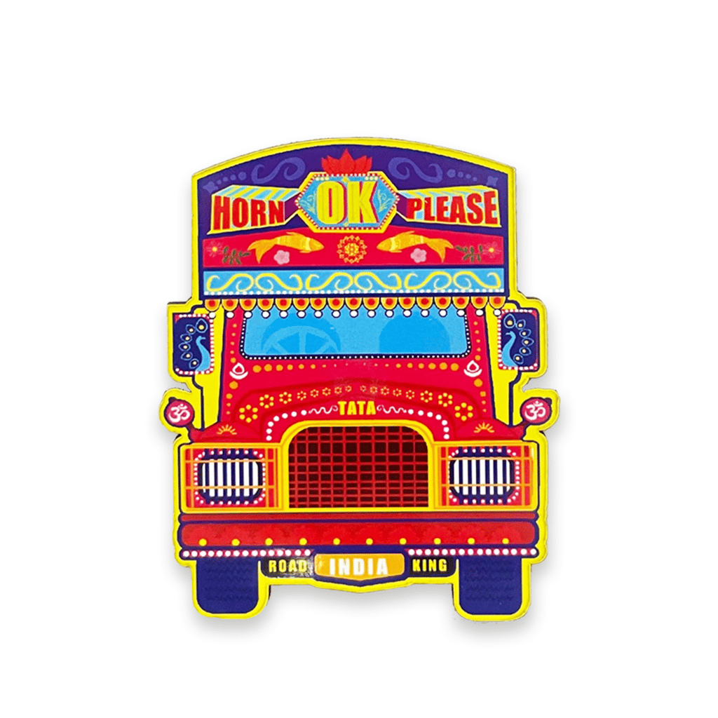 Desi Toys Truck Fridge Magnet |Made in MDF|3 x 2.3 inches Size| Indian Inspired Design |Souvenir| Ideal for Gifting view 2
