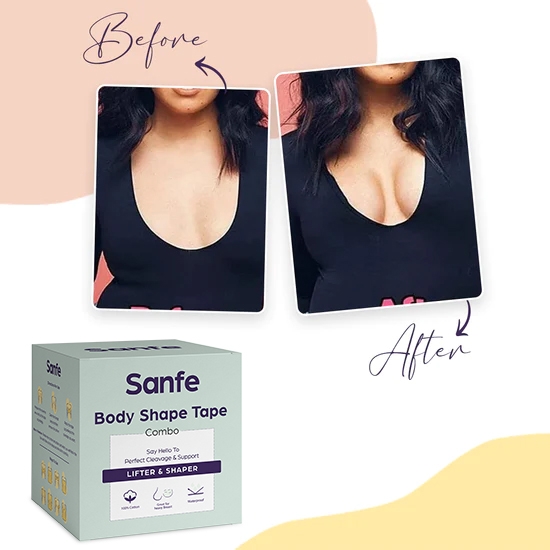 Sanfe Body Shape Tape Combo, 5m+50ml, Body Tape for Women, Backless Outfit Styling view 2