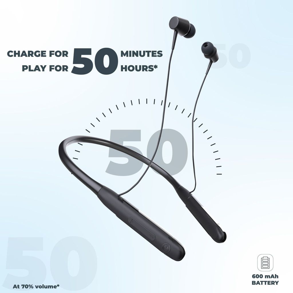 Hammer Sting 2.0 Wireless Bluetooth Neckband Earphones with Long Battery Life view 2