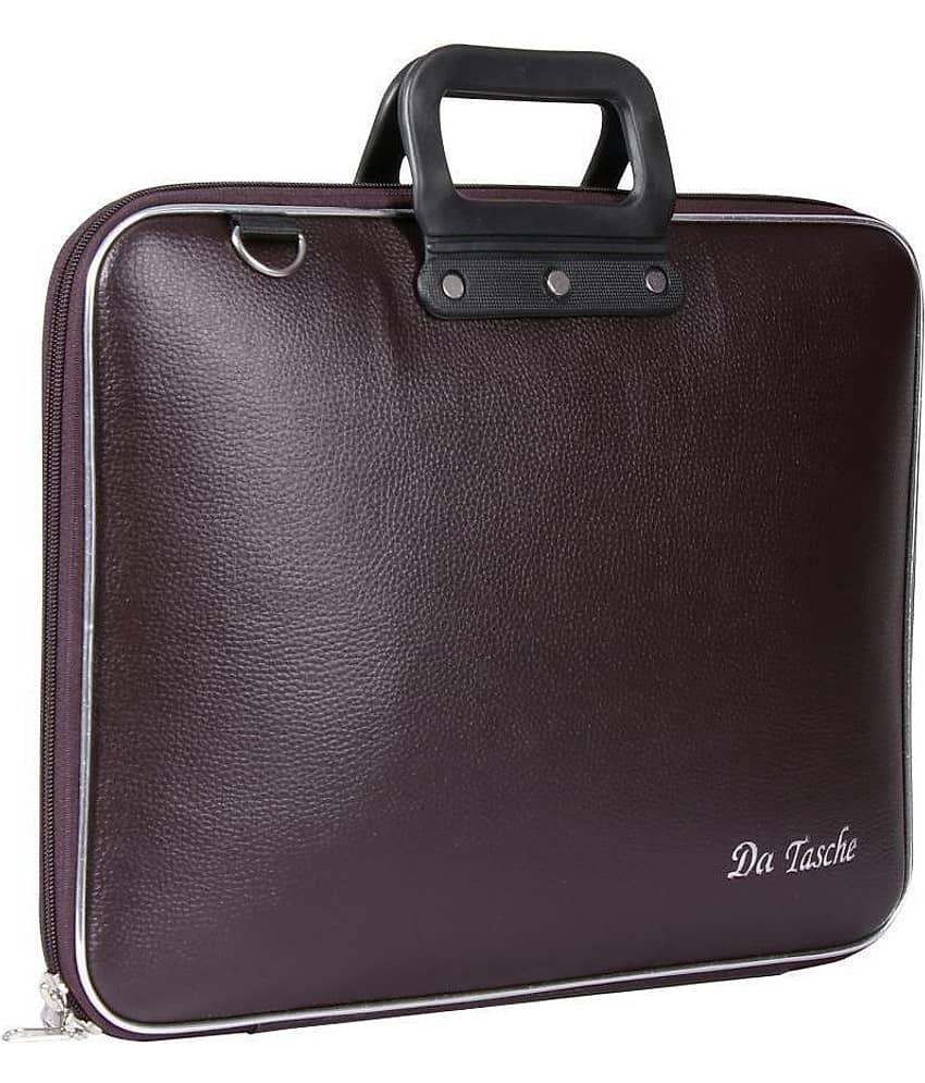 Da Tasche SLV BRN SLV Brown P.U. Office Bag