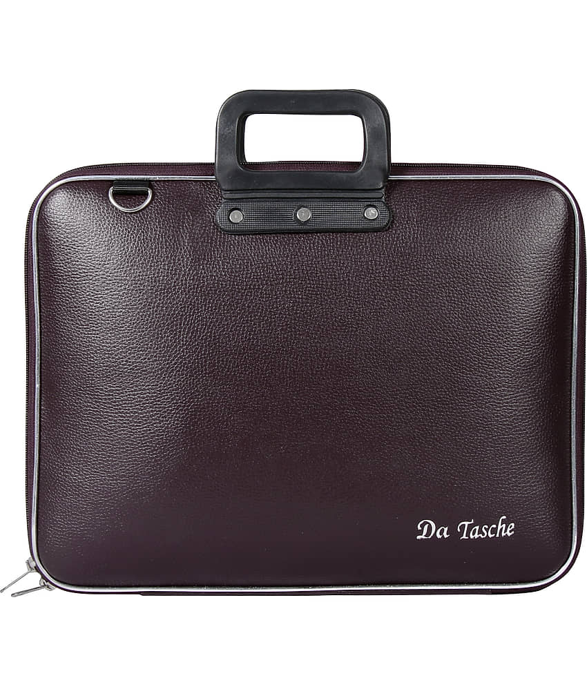 Da Tasche SLV BRN SLV Brown P.U. Office Bag view 2
