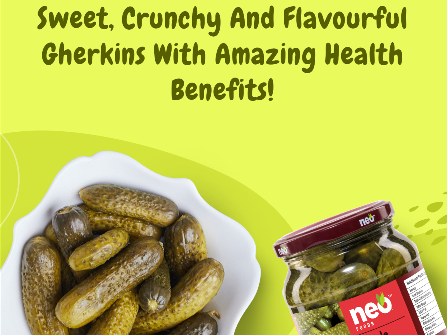 Neo Foods Whole Gherkins 480g view 2