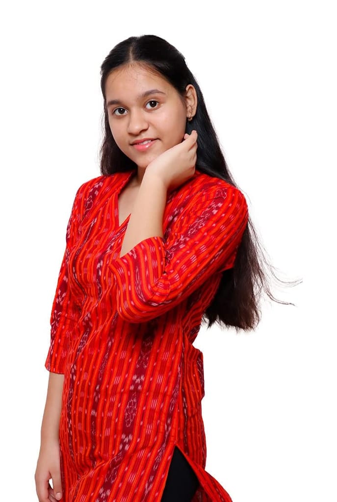 GUENDICHA HAAT Sambalpuri Certified Handloom Women's Cotton Kurta view 2