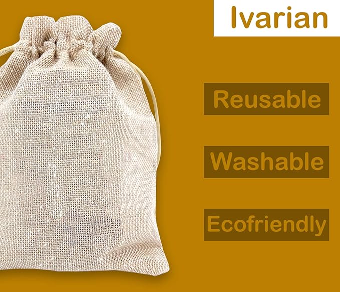 Ivarian - Drawstring Storage Potli pouches for Small Jewelries, Money, Gift Bags, Birthday, Wedding return gift (20x30cms, Set of 70) view 2