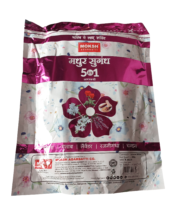 Moksh Madhur Sugandh 5-in-1 Agarbatti AD (Pack of 1) view 2