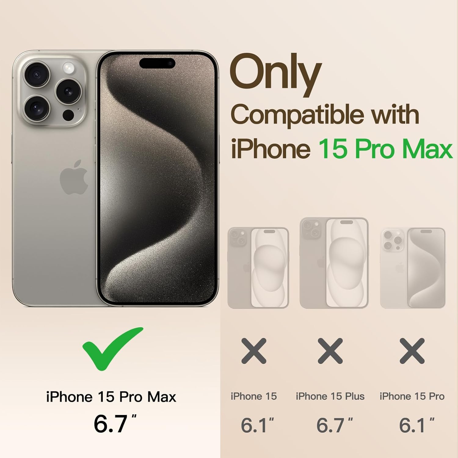 Plugtech TPU Designed for iPhone 15 Pro Max Luxury Electroplating Case [Magnetic MagSafe] [Integrated Lens Protection] Back Cover Case for iPhone 15 Pro Max (Rose Gold) view 2