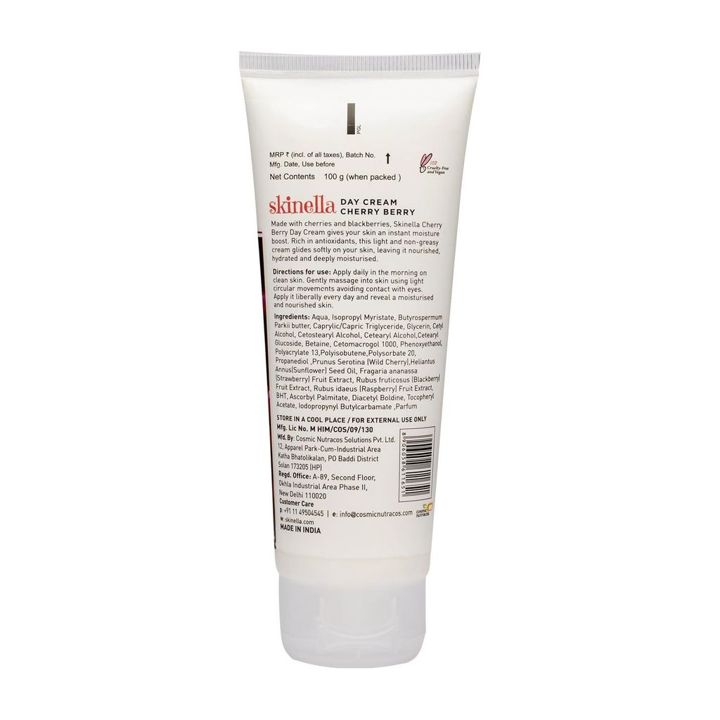 Skinella Day Cream, Cherry Berry instant booster 100gm view 2