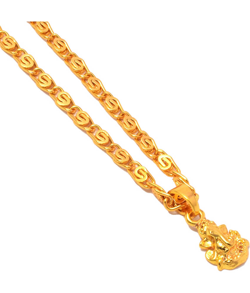 Jewarhaat - Golden Pendant ( Pack of 1 ) view 2