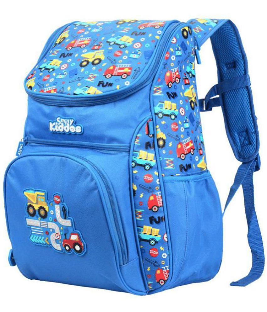 Smily Kiddos 25 Ltrs Blue School Bag for Boys & Girls view 2