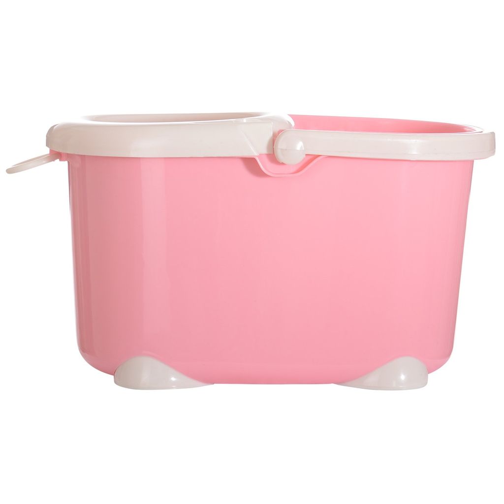 Abhinandan 360� Rotary Floor Cleaning Mop with Plastic Spinner (Pink) view 2