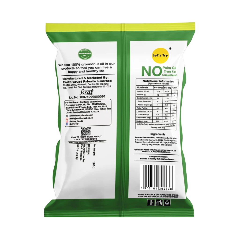 Let's Try Hing Jeera Roasted Peanuts - 161g view 2