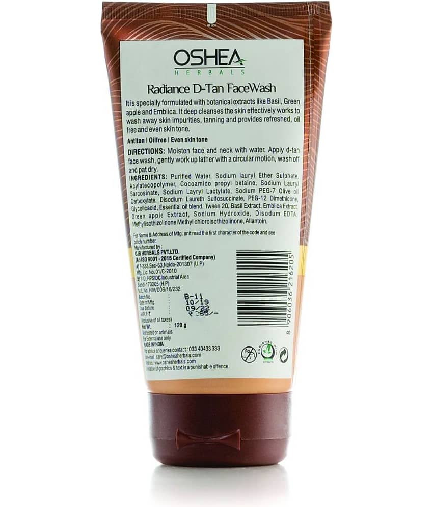 Oshea Herbals Radiance D-Tan Face Wash 120grams view 2