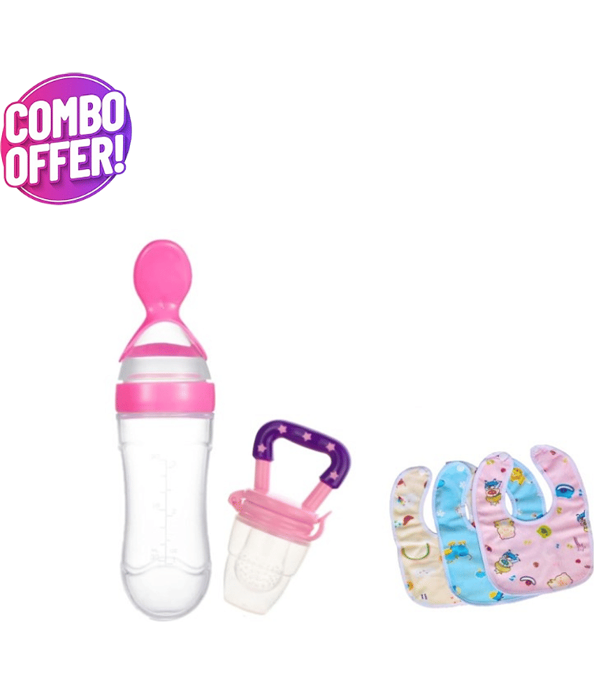 KALRA MAGIC Multi-Colour Cotton Bibs - Set of 5