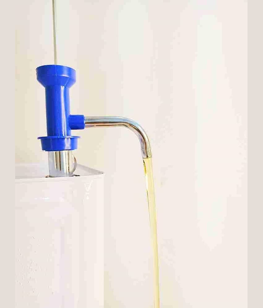 THRIFTKART - Oil Transfer Pump for 15 Litre Tin Cans – Hand Press Oil Dispenser Pump for Kitchen, Fuel, Mustard Oil, Cooking Oil, Kerosene & Lubricants – Easy Transfer Pump for Steel view 2