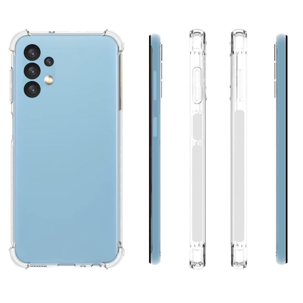 USTIYA for Samsung Galaxy A13 4G Case Clear TPU Four Corners Cover Transparent Soft funda view 2