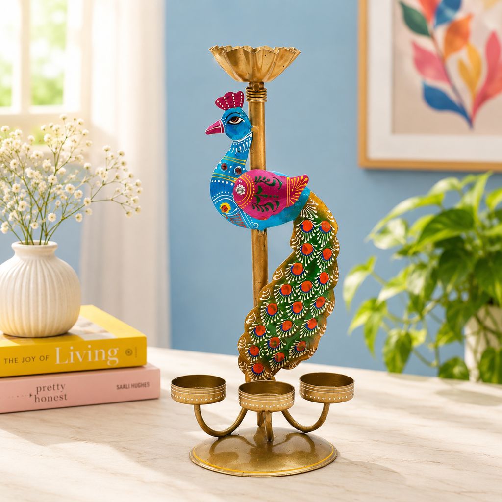 Decoriee DE-3 Iron 1 - Cup Candle Holder (Multicolor, Pack of 1) view 2