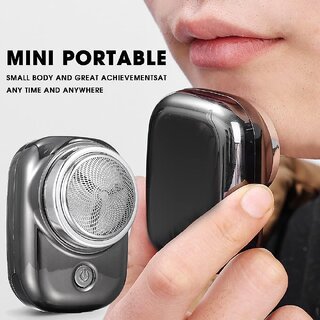 Minha Mini Electric Shaver Portable Shaver Men, Shaving Machine Pocket Beard Trimmer Electric Razor for Unisex with USB