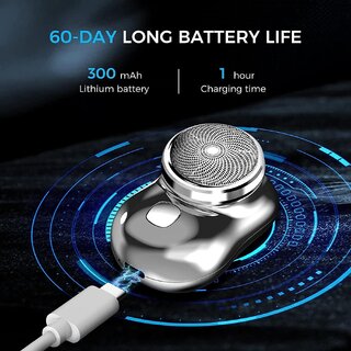 Minha Mini Electric Shaver Portable Shaver Men, Shaving Machine Pocket Beard Trimmer Electric Razor for Unisex with USB view 2