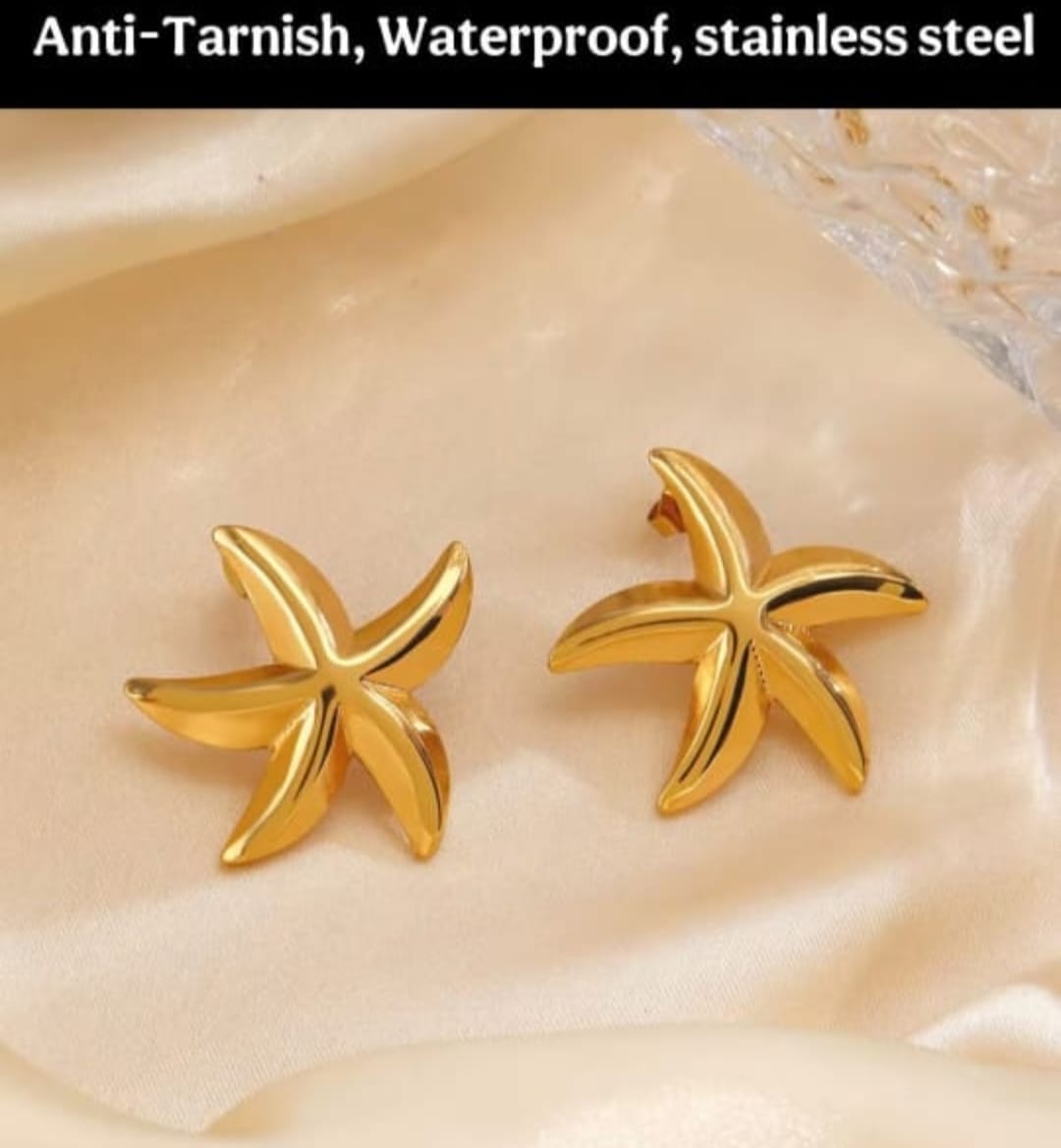 Anti tarnish star shaped earrings for women