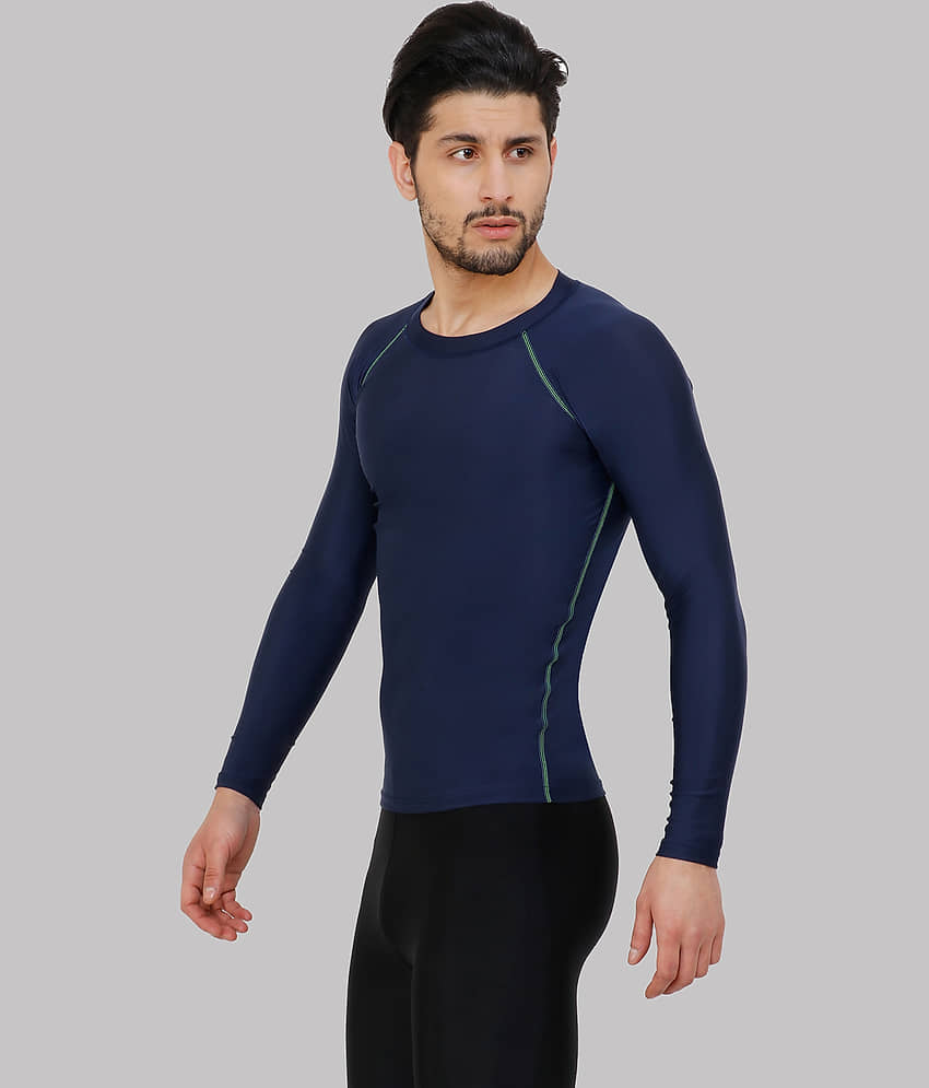 neverlose White Polyester Slim Fit Men's Compression T-Shirt ( Pack of 1 ) view 2