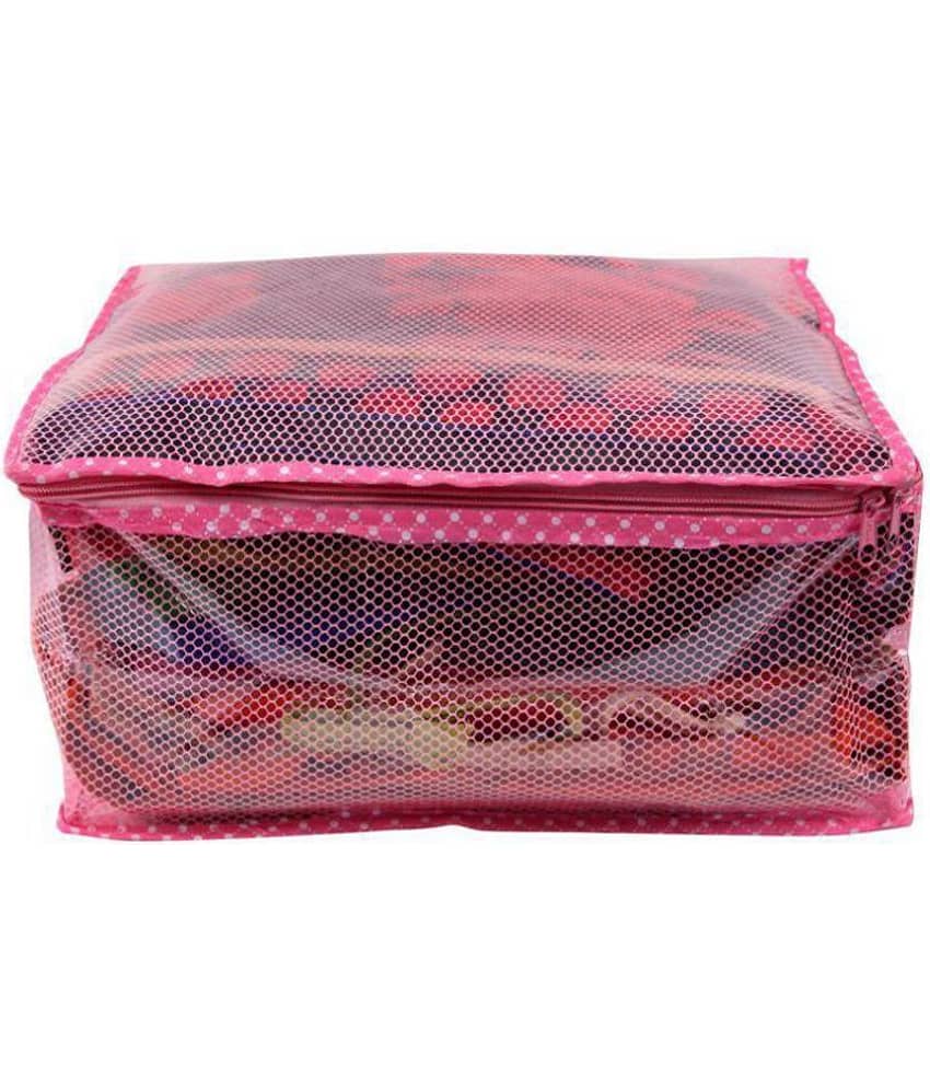 Bulbul Pink Saree Covers - 4 Pcs view 2