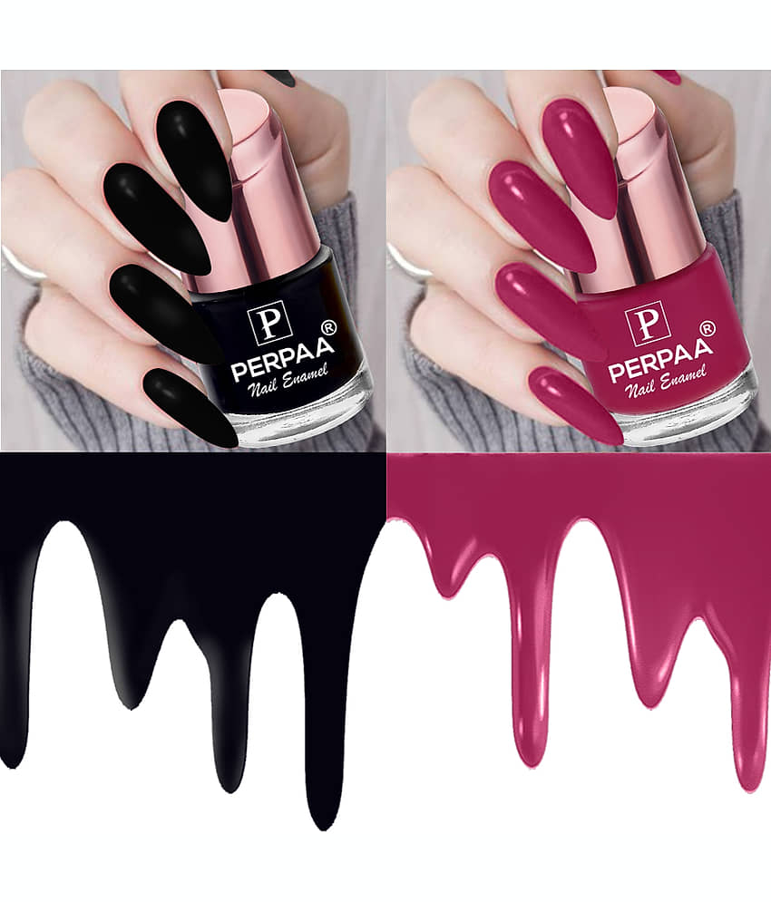 Perpaa Perpaa Nail Polish Silver Glossy Pack of 2 200 mL