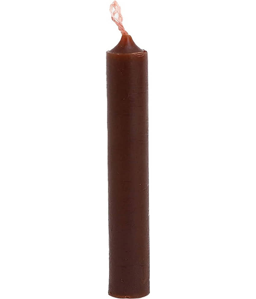 PROSPERRO LUMO - Brown Unscented Tapered Candle 10 cm ( Pack of 20 ) view 2