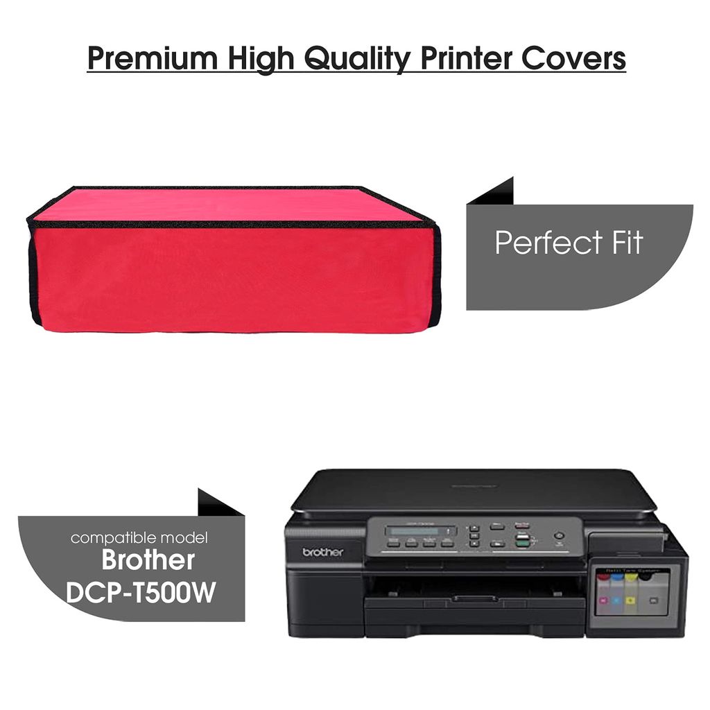 Palap Super Premium Dust Proof Printer Cover for Brother DCP-T500W (Red ; 48.5 x 42.4 x 21.1 Cms) view 2