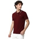 Mufti Maroon Jacquard Popcorn Polo view 2