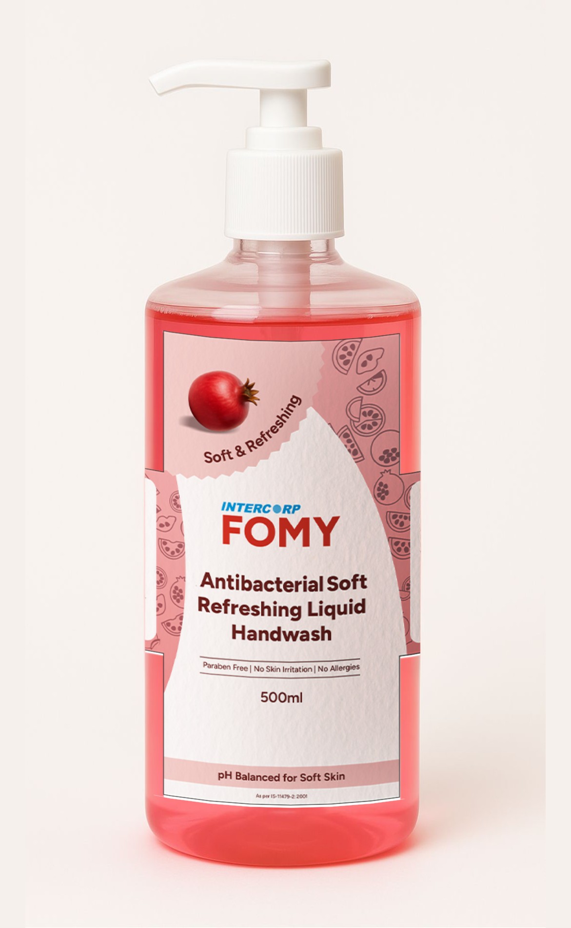 Intercorp Fomy Antibacterial Soft Refreshing Liquid Hand Wash - 500ml view 2