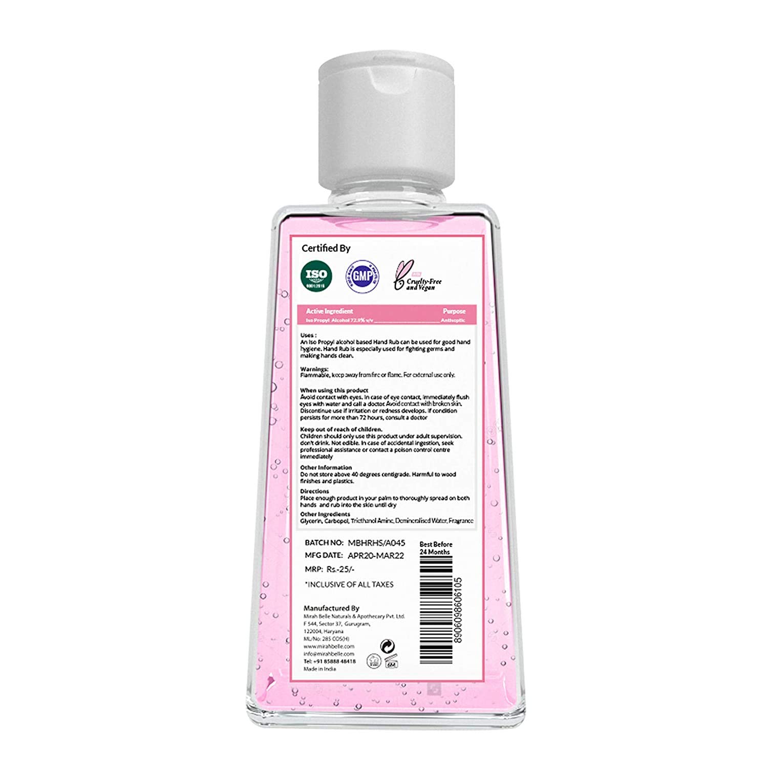 Mirah Belle Hand Rub Sanitizer 50 Ml view 2