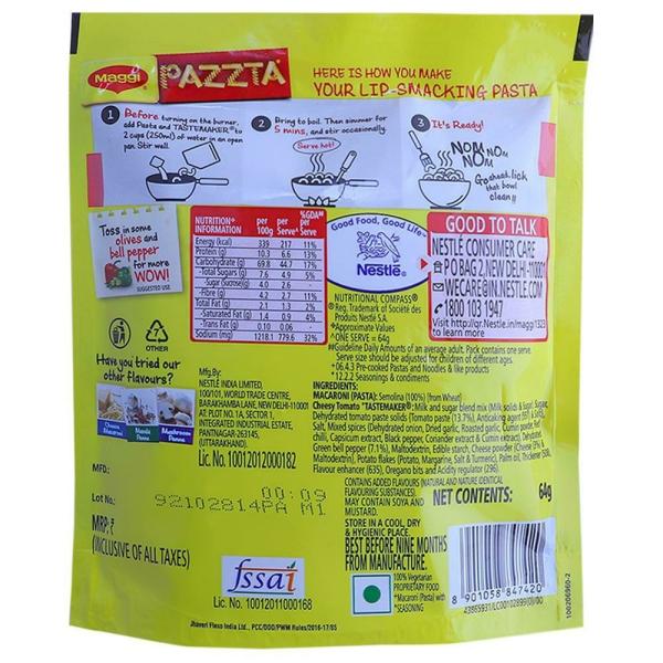 Maggi Cheesy Tomato Twist Instant Pazzta 64 Gms view 2