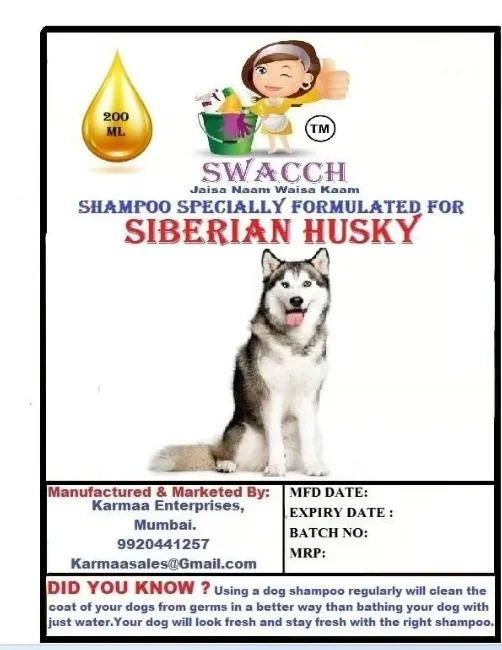 SWACCH Premium Shampoo for Siberian Husky (200ML) Lavender view 2