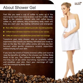 Broer Premium Co-Ca Body Wash Infused with Coffee Beans Oil No Sulphate Paraben (400 ml) view 2
